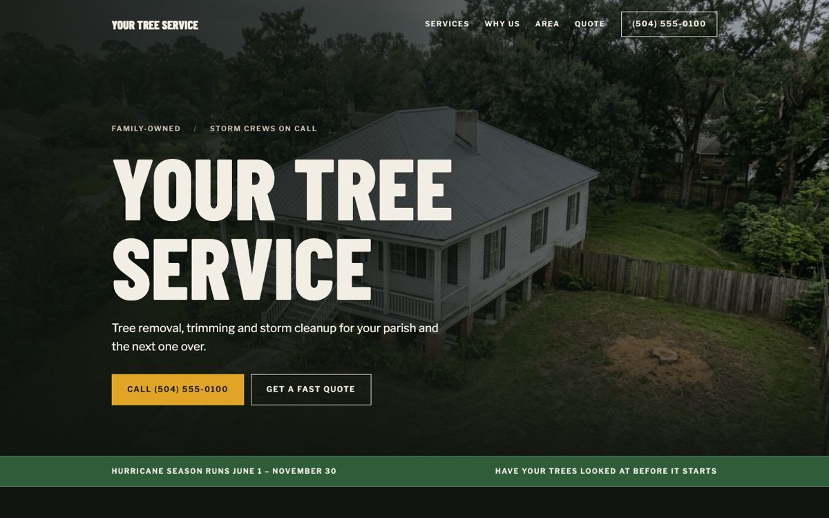 Example of the AutoAnts site design
